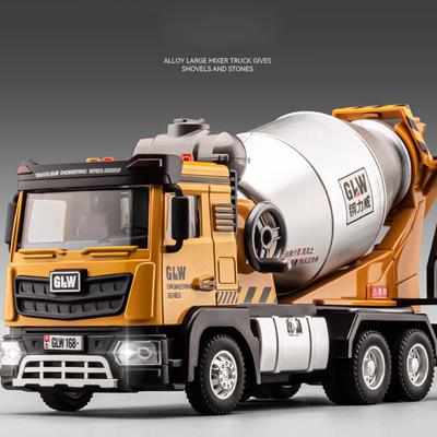 Mixer Truck Alloy+Plastic Diecast Model Engineering Construction Play Vehicle Pull Back Collection Educational Toys For Children