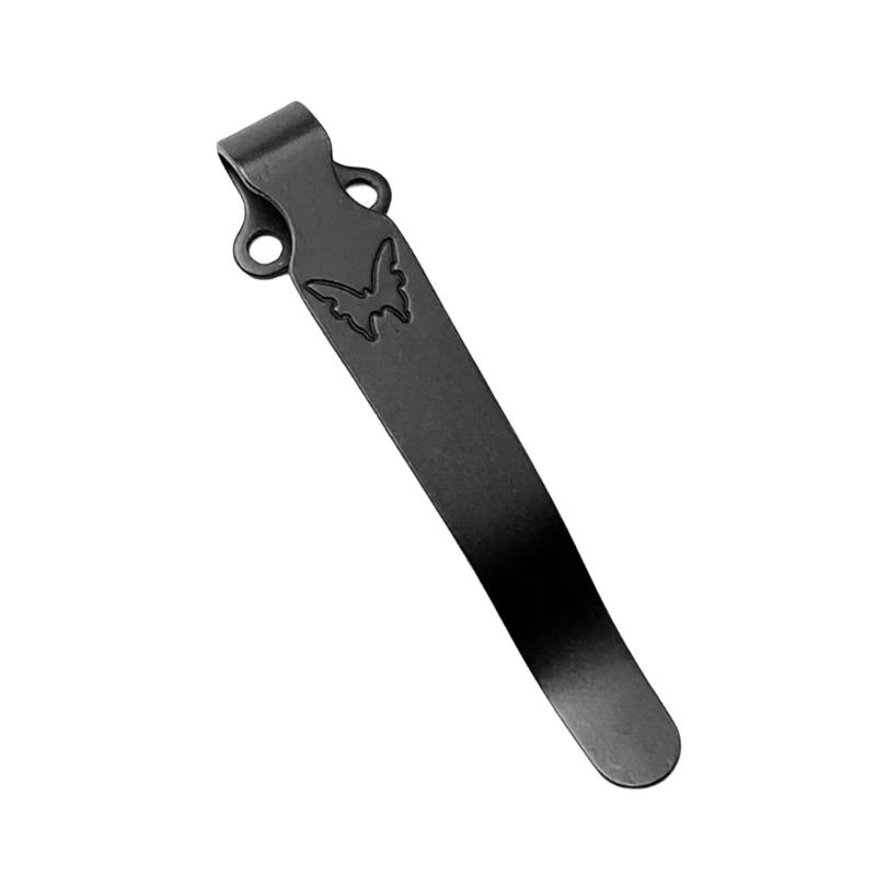 

Ефективна кліпса-метелик з нержавіючої сталі для глибокого носіння в кишені та надійної фіксації в різних застосуваннях чорний