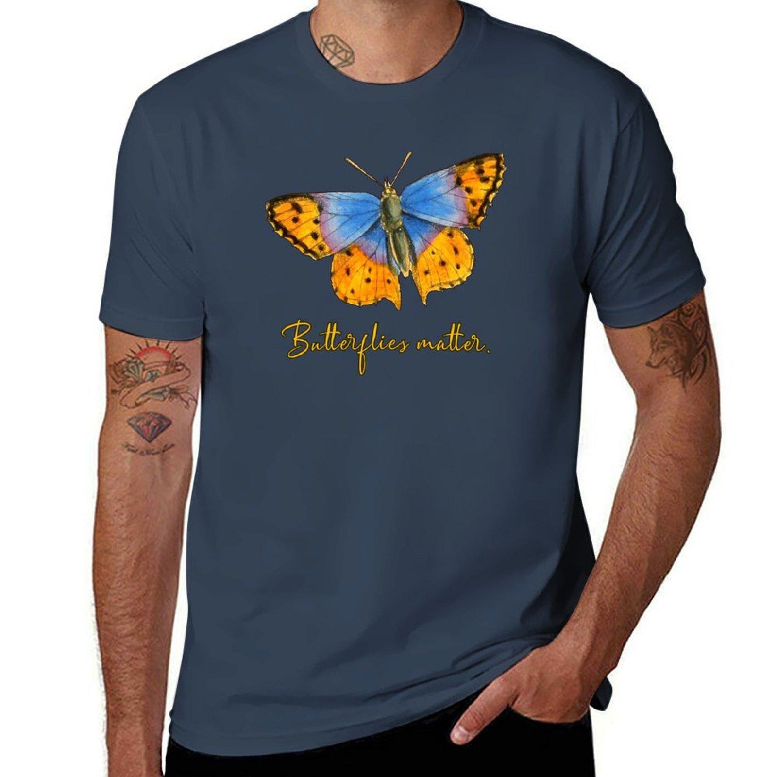 Butterflies Matter Beautiful Butterfly Tshirt Antiwrinkle Short Sleeve Tshirt S