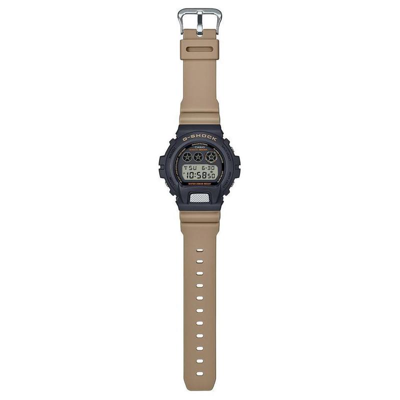 CASIO 200 meters waterproof Quartz resin strap 53.2*50mm men's watch black dial DW6900TU-1A5