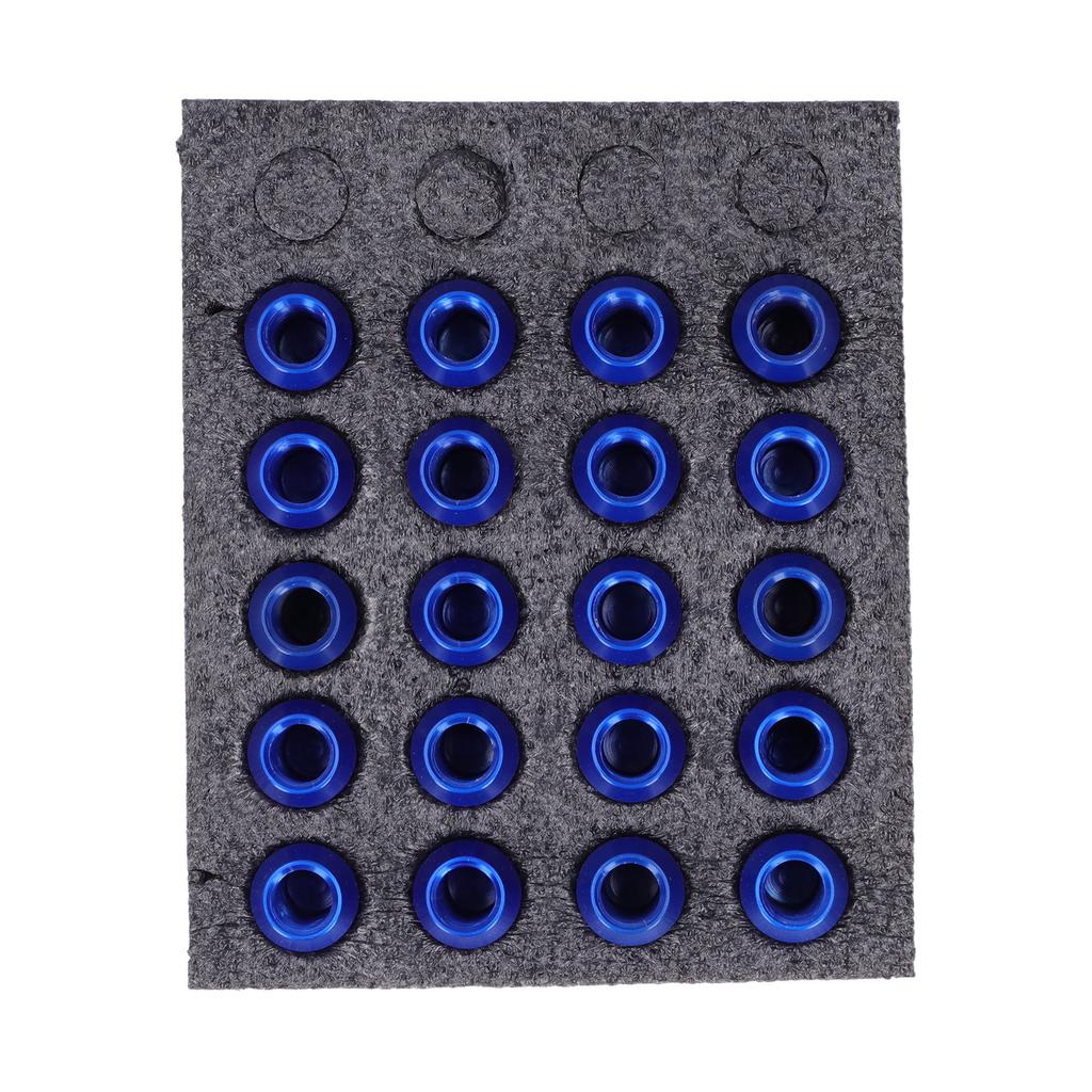 20 szt. Nakrętki do kół M12x1.5 Gwint 1.3in Wysokość 7075 T6 Aluminium Blokujące Nakrętki Niebieskie