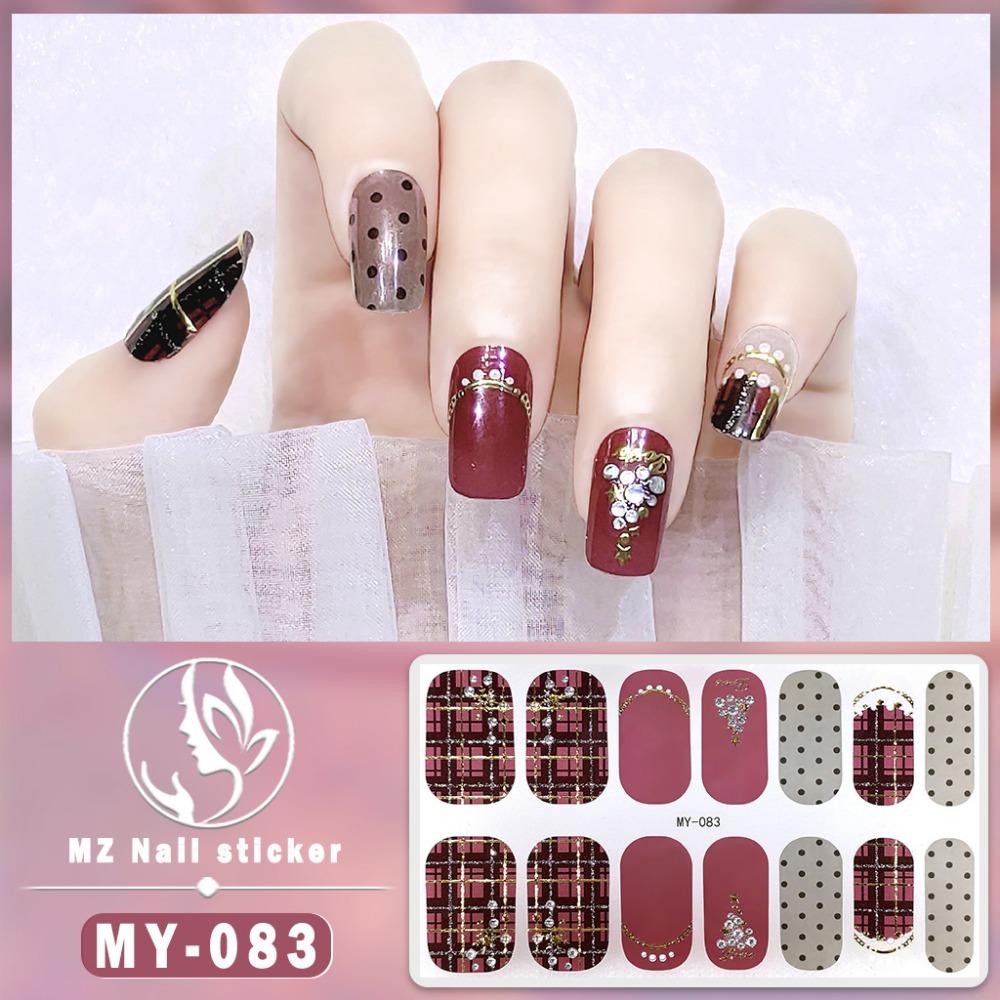New Year's New Three-dimensional Waterproof No-bake Gel Nail Polish Film Full Sticker Ins Wind Nail Film Paper Nail Film