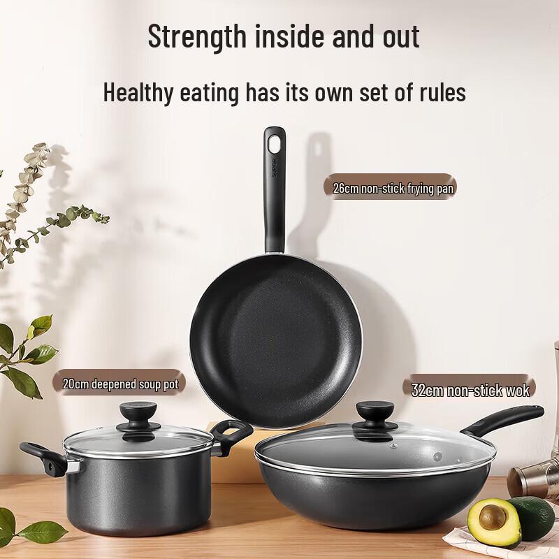 SUPOR Non-stick Ceramic Cookware 3-Piece Set