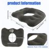 Inflatable Donut Pillow Portable Travel Hemorrhoid Cushion Outdoor Camping Sleep Cushion Folding Inflatable Pillow Chair Cushion