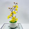 1pc Chinese Style Simulation Wintersweet With Flower Pot, Suitable For Living Room, Cabinet, Table Decoration