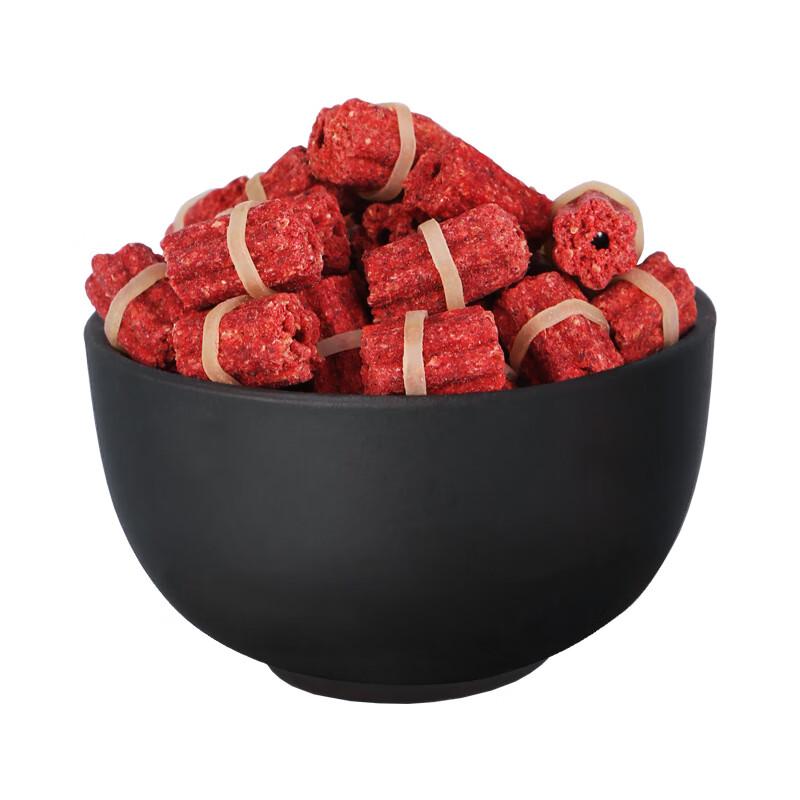 Folk Artist Red Worm Fishing Bait Pellets