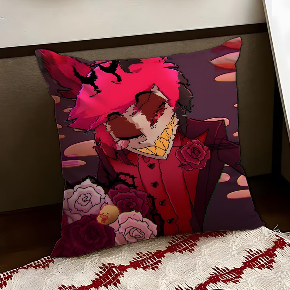HHazbin HHotel Anime Cushion Cover Reversible Soft Durable Pillow Cover Home Car MultiScene Use for Daily Comfort