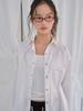 Mueum Sleeky Circle Oversized Shirt (White)