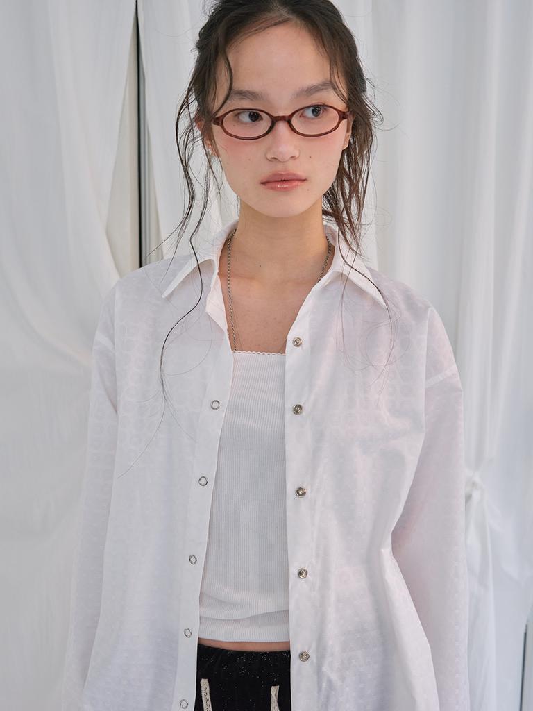 Mueum Sleeky Circle Oversized Shirt (White)