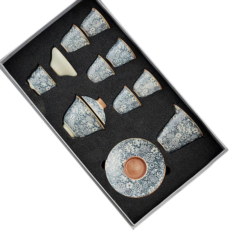 Tao Ding Xuan Blue and White Ru Kiln Kung Fu Tea Set