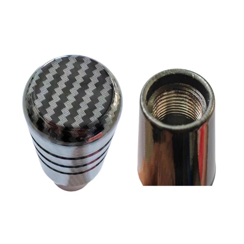 Ergonomic Manual Shifting Handle With Carbon Fiber Texture For Enhanced Comfort During Driving And Universal Vehicle Fitment Easy Installation
