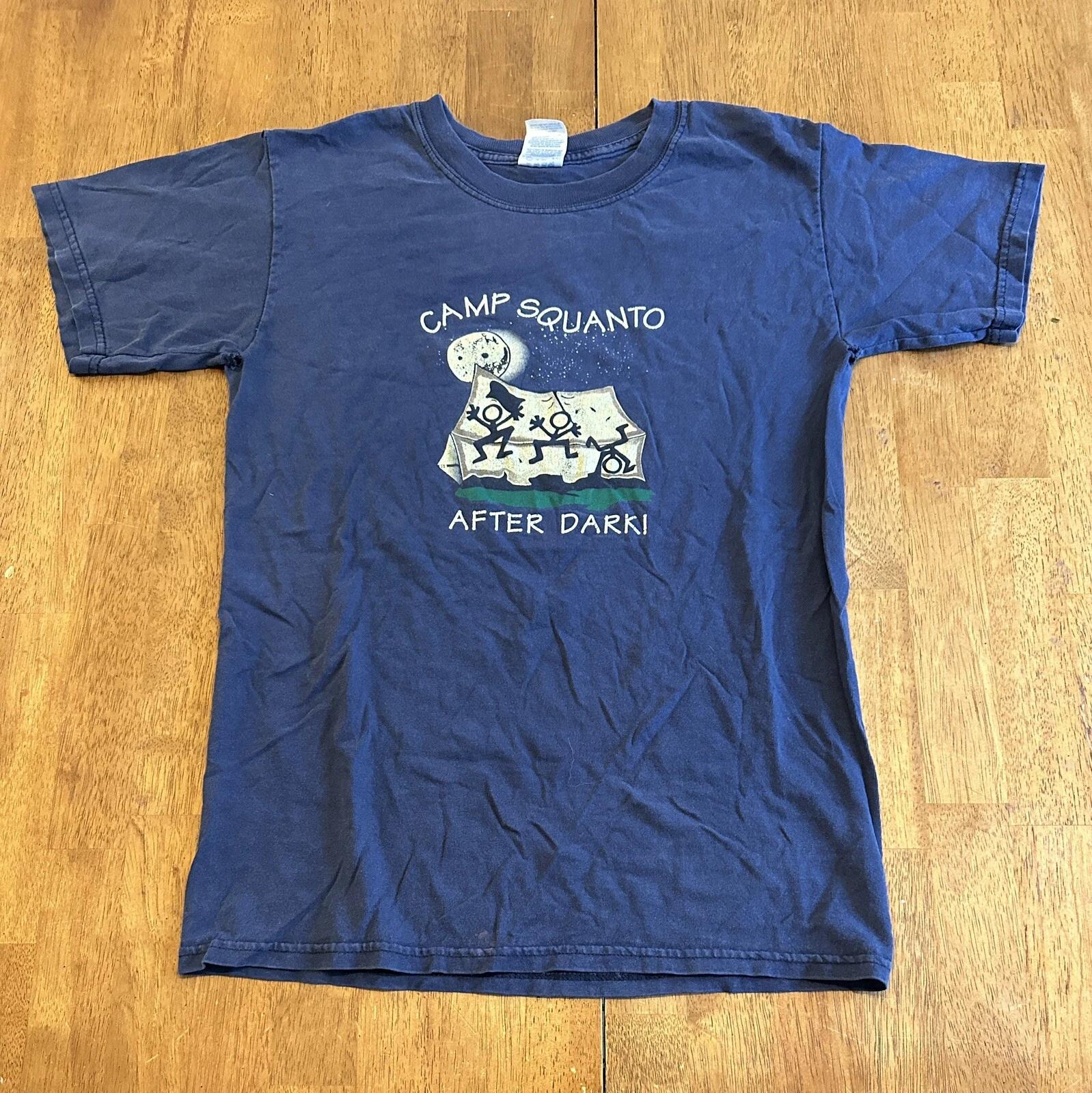 Vintage Campground T Shirt Small Camp Squanto Massachusetts After Dark L