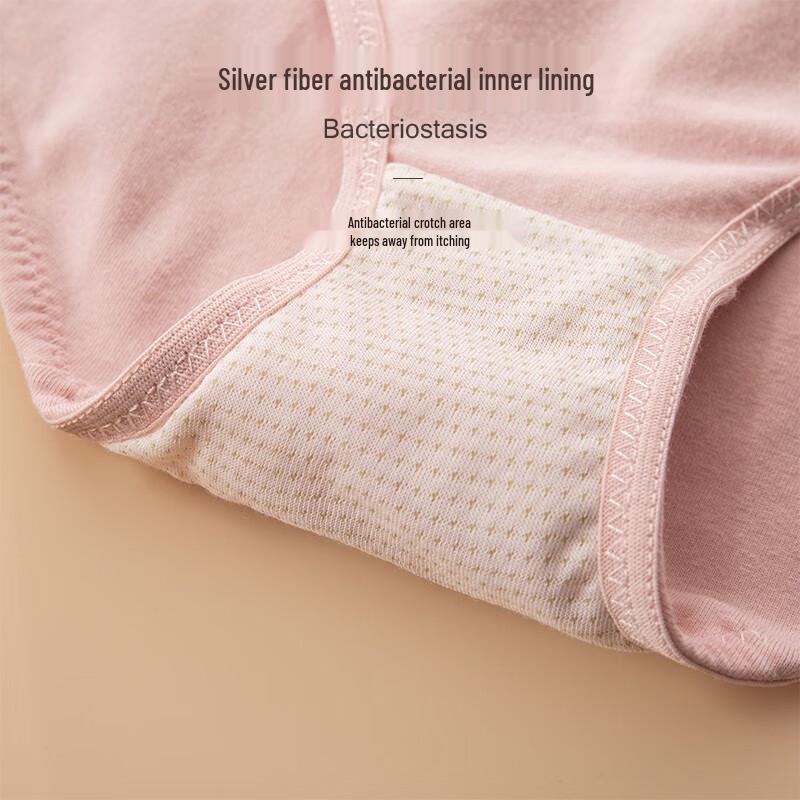 Langsha Women's Lace Cotton Seamless Mid-Waist Briefs - 4 Pack