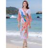Übergröße Boho Kaftan Kleid, Damen Übergröße Maxi Cover Up Kleid