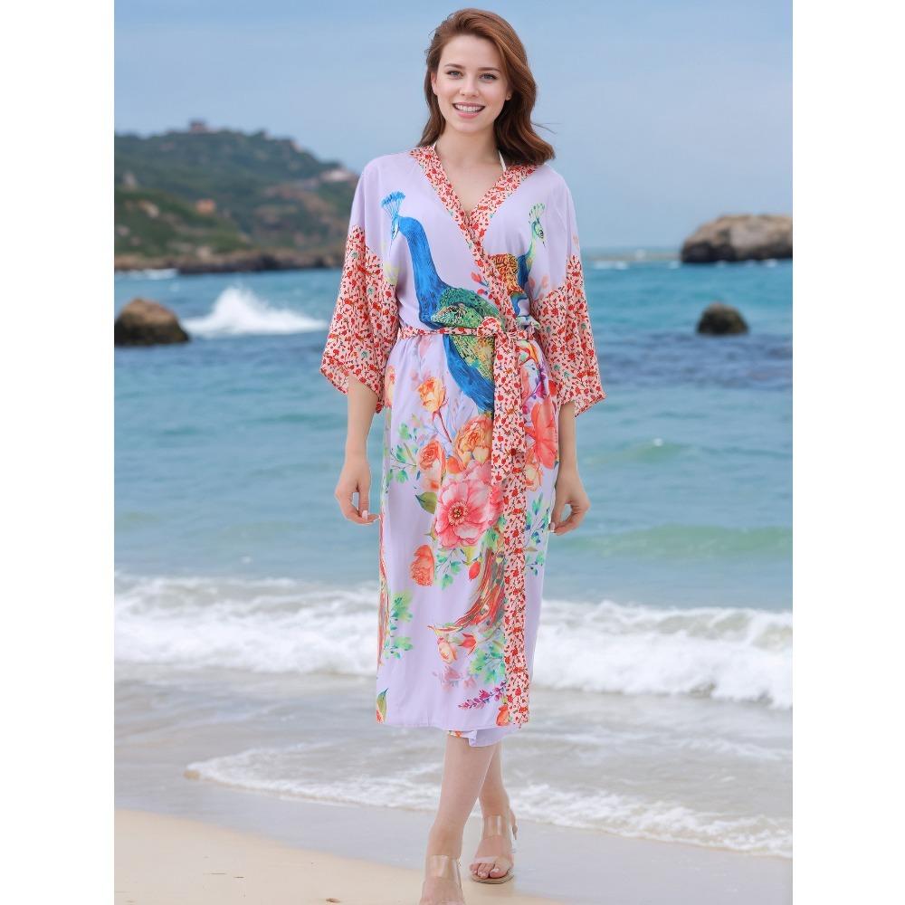 Rochie Caftan Boho Mărime Mare, Rochie Maxi Cover Up pentru Femei