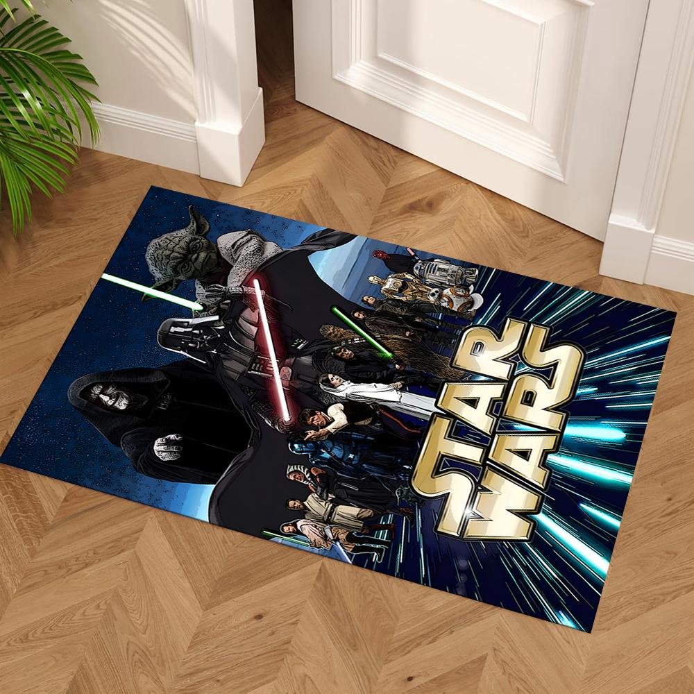 Star Wars Floor Mat Suitable for Dining Room Foyer Balcony Hallway Anti-slip Rug Anime Office Decor Luxury Gift for Birthday, Christmas, Wedding
