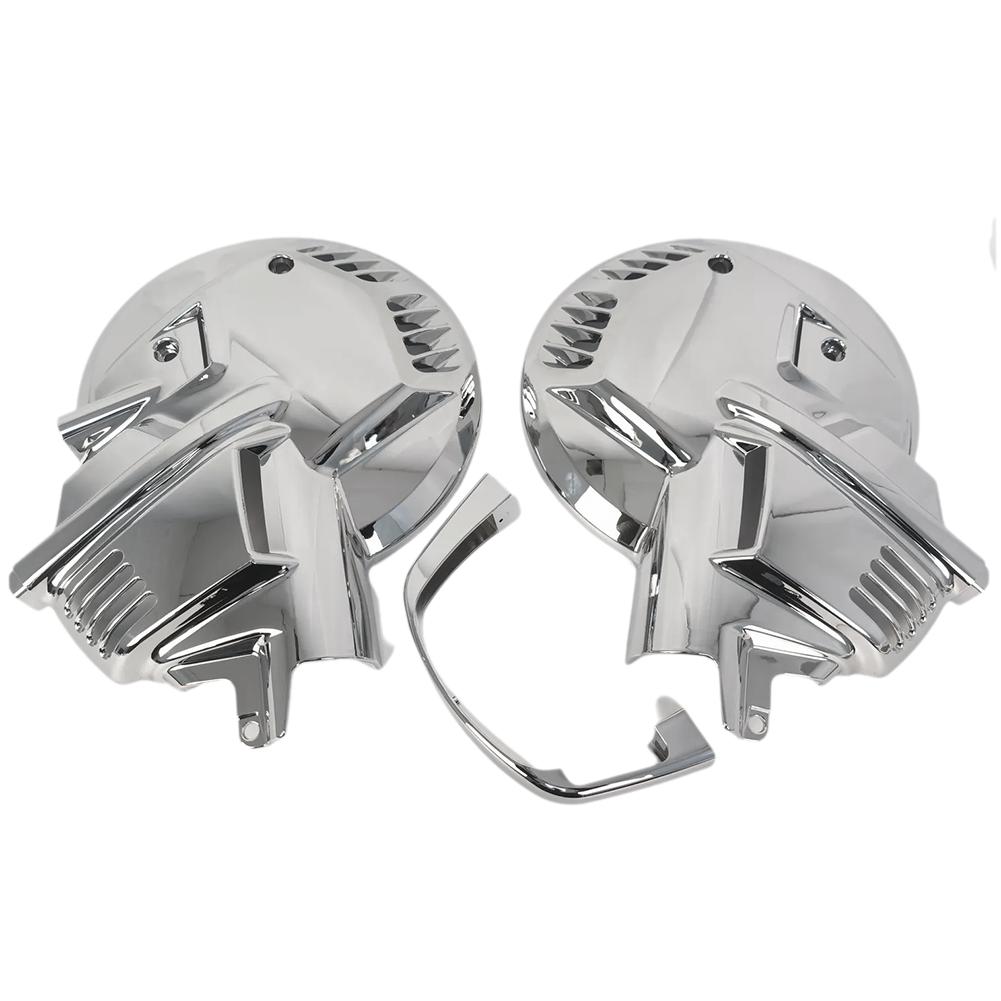 1Set Motorcycle Chrome Front Brake Rotor Disc Covers Trim For Honda Goldwing GL1500 1988-2000 Front Rotor Disc Shells kit
