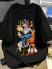 Black Plus Size Tshirt Dragon Ball Anime Print Men Women Summer Casual Parent Child Top Harajuku Style Y2K Street Fashion