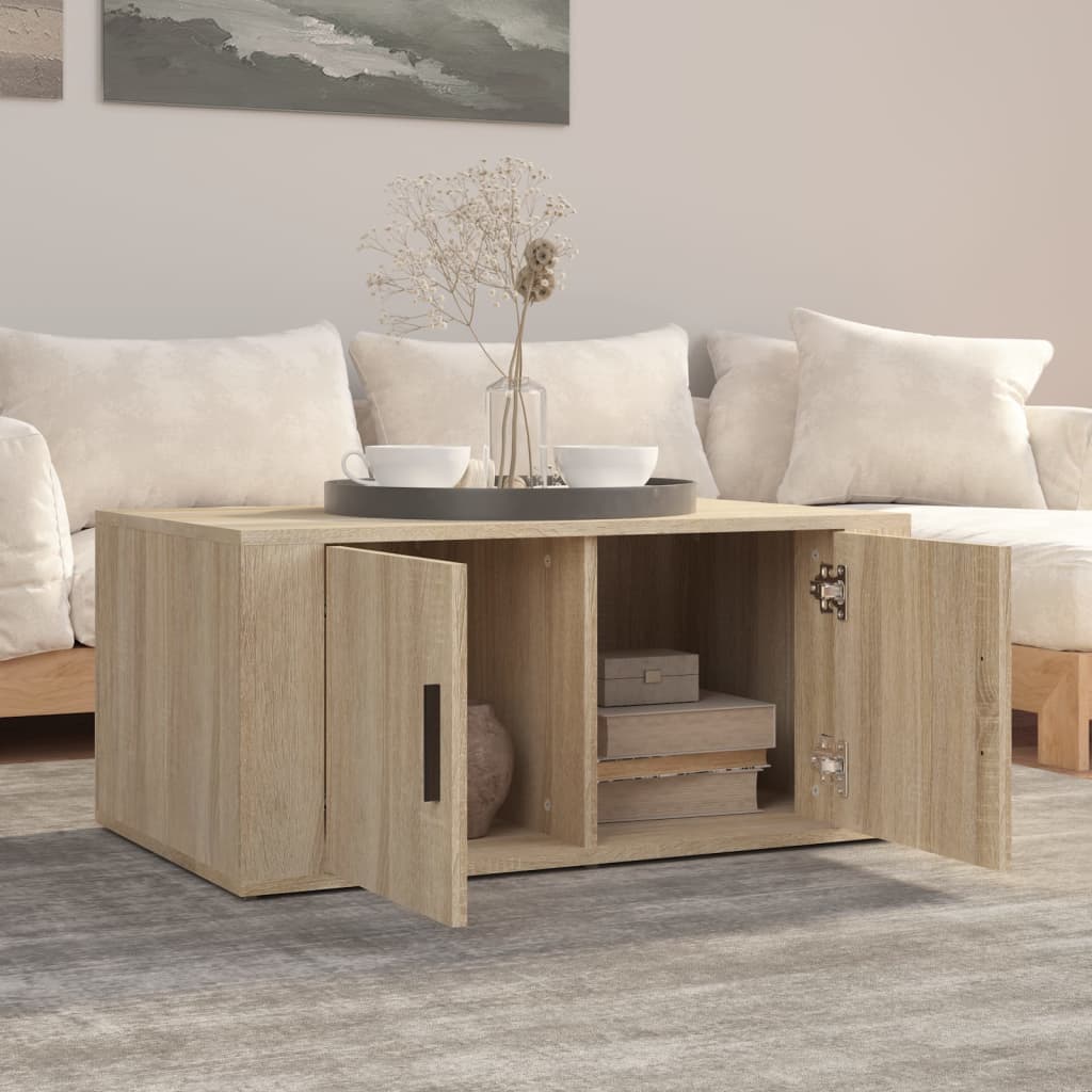 Vidaxl Stolik Kawowy, Dąb Sonoma, 80X50X36 Cm Materiał Drewnopochodny