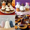 2Pcs Halloween Silicone Molds, 3D Ghost Silicone Mold for Food, Non-Stick Cute Ghost Cake Pop Mold for Jelly Chocolate Candy Gummy Crayon Resin