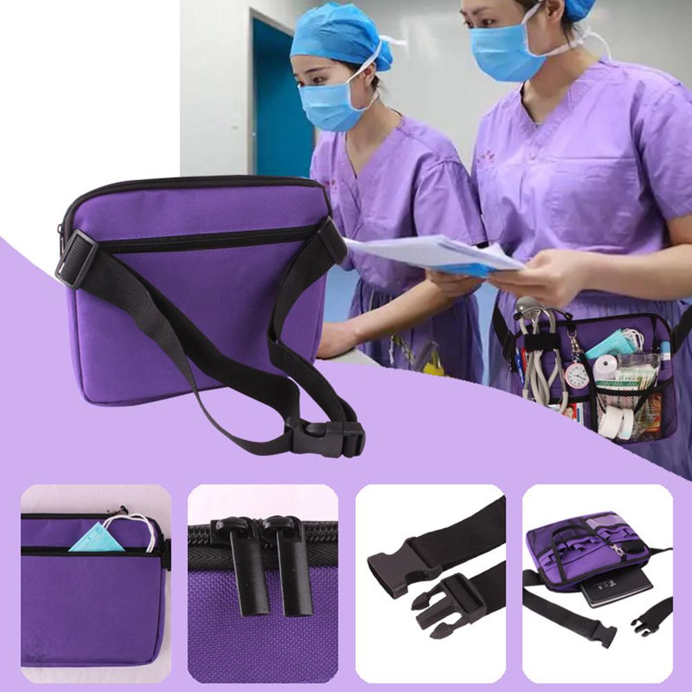 Large capacity multi-layer nurse tool storage bag, nurse waist bag supply toolkit, doctor nurse treasure portable waist bag
