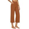 2026 Women's European Cotton Linen High-Waisted Wide-Leg Pants, Early Spring Fashion, Seven-Tenths Length.