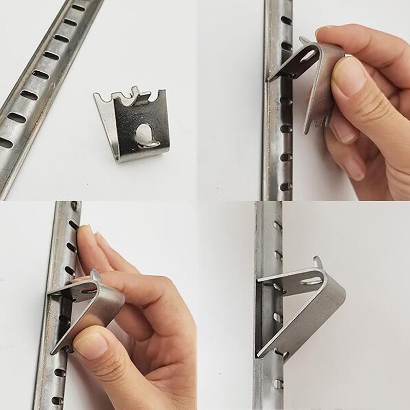 1 ks Komerční klipy na police mrazáku 304 Nerezová ocel Podpěrná svorka police chladničky Držák Police Díly Domácí příslušenství