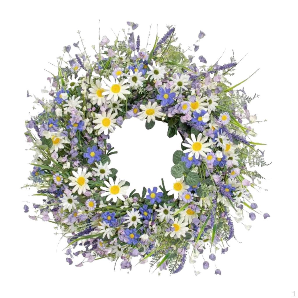 Artificial Door Wreath Floral Garland Decorative Hanging Ornament Spring Centerpiece Crafted with