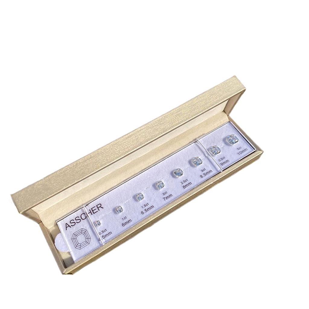 Multipurpose All Shapes Gemstones Rings Size Reference Chart Including Cubic Zirconia for Jewelry Shops Daily Use