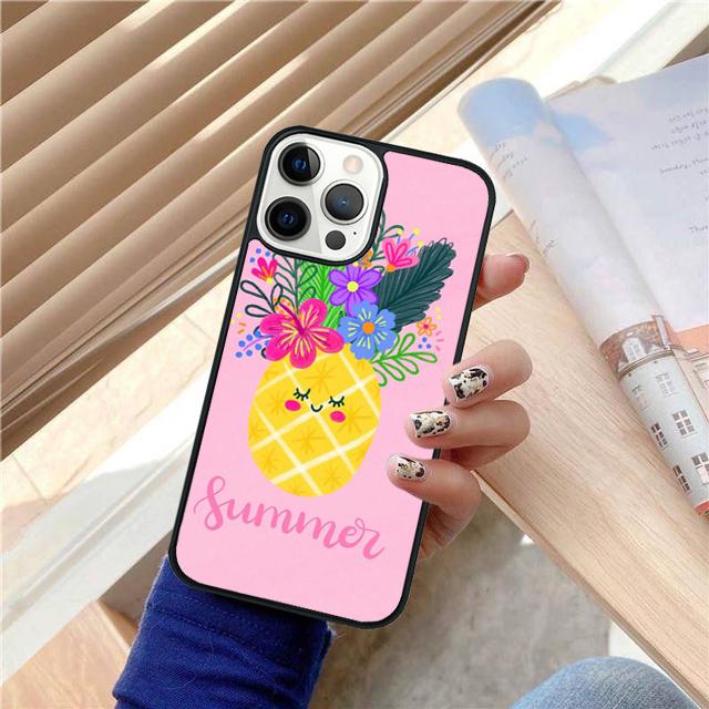 Kawaii Pineapple Art Coque Shell For iPhone 17 Air 15 16 14 13 12 Pro Max 11 Pro Max Plus Phone Case Cover