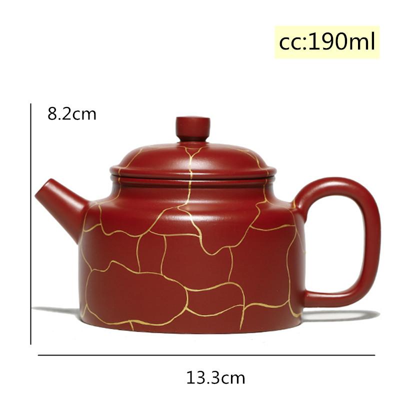 

Высококлассный чайник Исин, ​​фиолетовые глиняные чайники с фильтром, красивый чайник ручной работы Dahongpao, чайный сервиз Tie Guanyin, подарки на заказ, 190 мл 190ml