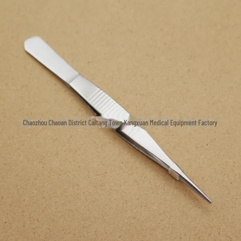 304 Nerezová protiskluzová pinzeta s kulatou hlavou: Dlouhý, tlustý design loktů s pevným hrotem