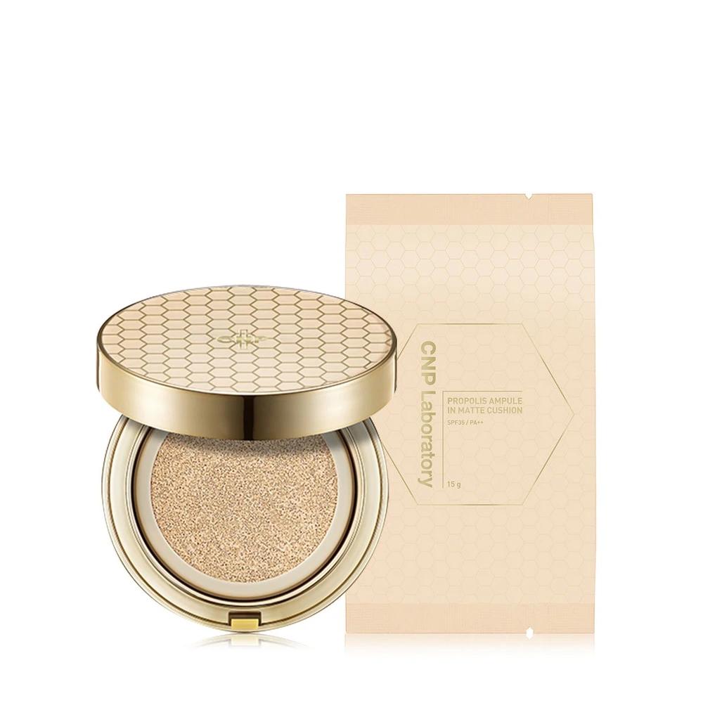 [CNP] Propolis Ampoule In Matte Cushion 15g (Main Product + Refill) No. 21