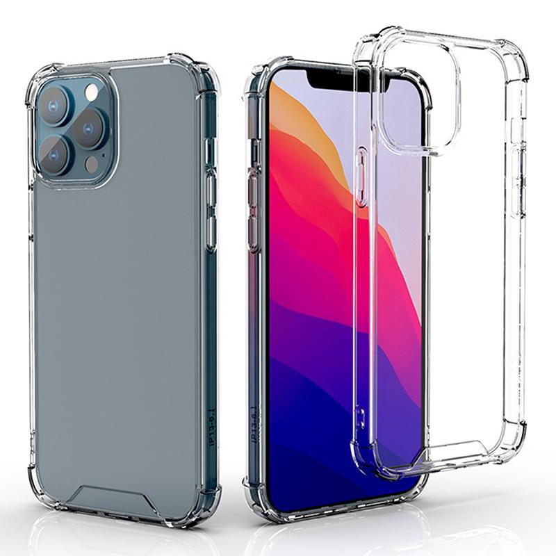 

For iPhone 15 Slim-Fit Phone Shell Drop-proof TPU Frame+Acrylic Clear Phone Cover Cell Phone Case A