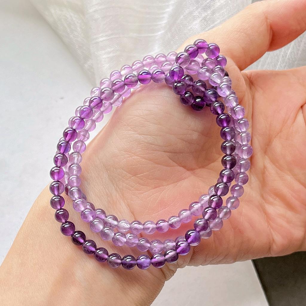 4Mm Natural Amethyst Multi-Layer Atmosphere Bracelet Bracelet.