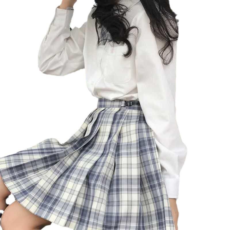 Japanese Academy Style JK Uniform Set - Long/Short Sleeve, Pleated Skirt for Female Students