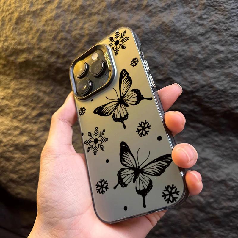 Butterfly Pattern Case For Iphone 16 15 14 13 12 11 Pro Max Cover For Iphone 16 Pro Max Funda Coque Bumber Shell 15 14 Case
