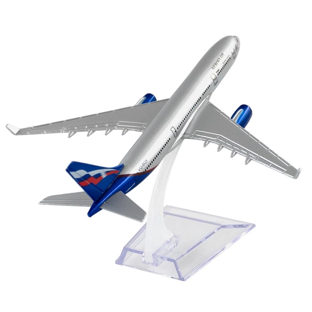Pre-Built Model Aircraft 16cm for Russian Airlines A330 Alloy Finished Aircraft Model Suitable for Collection Airplane Model Kit