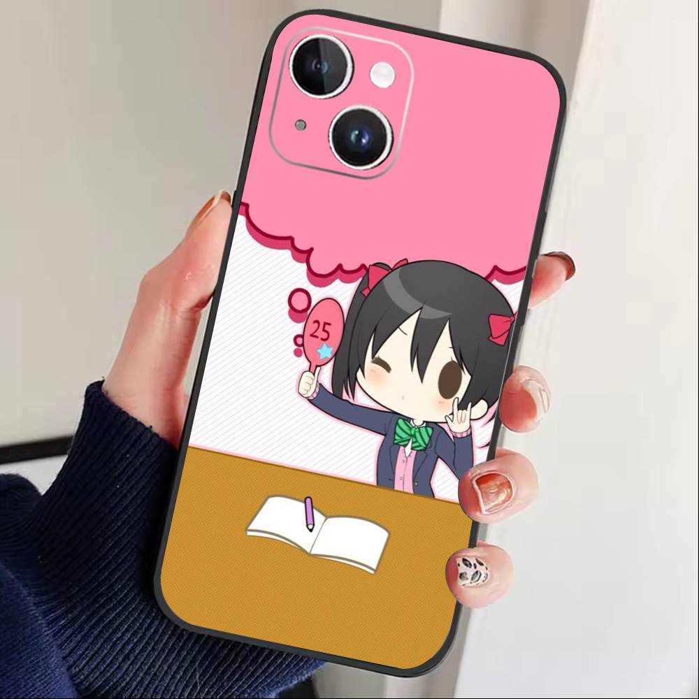 Love Live-Yazawa Nico Phone Case For iPhone 17 16 15 14 13 12 Max Plus Silicone Black Cover