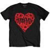 Nirvana Mohnblumen Herz Offizielles Merchandise 100% Baumwolle T-Shirt Herren T-Shirts Oberteil