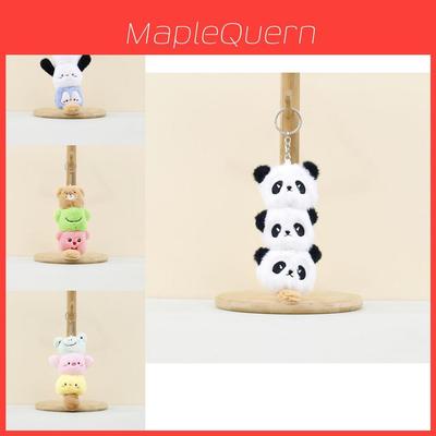 Adorable Panda Head Plush Toy Keychain For Bag Decoration Soft And Cuddly