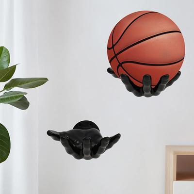 Suporte de Armazenamento de Basquete Montado na Parede Suporte de Bola em Forma de Mão Prateleira de Exibição Multiuso para Futebol Decoração de Quarto Suporte Economizador de Espaço