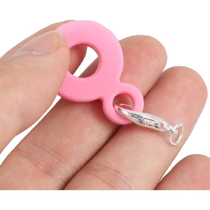 PRETYZOOM 20pcs Straw Charm Adapters, Silicone Dangle Hanging Charm, Compatible Ornament Adapters for Straw Cups, Tumblers