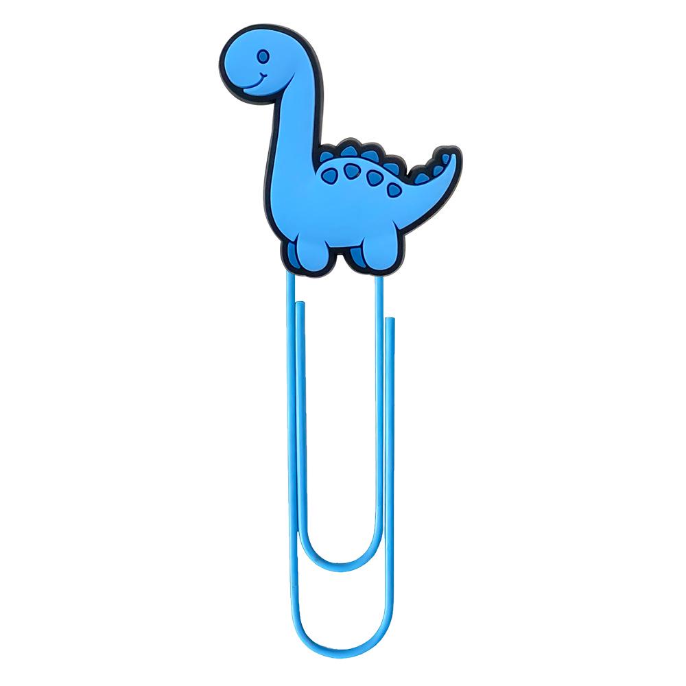 20 Cute Cartoon Animal PVC Paper Clips - U-Shaped Large Clips and Bookmarks for Office Supplies