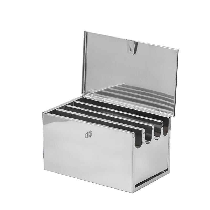 

Guangbaina Stainless Steel Magnetic 4-Grid Knife Storage Box with Lid