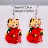 Santa Chihuahua & Kitten Christmas Earrings - European & American Holiday Ornaments