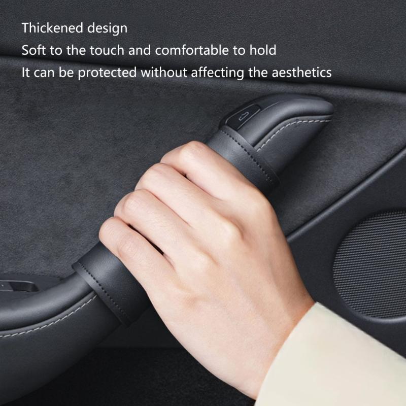 Car Interior Door Handle Cover For  PU Leather Protective Case