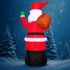 5.91FT Giant Inflatable Santa Claus Toy Festive Gift Xmas Yard Decoration With LED Litght Christmas Supplies Home Decor Ornament