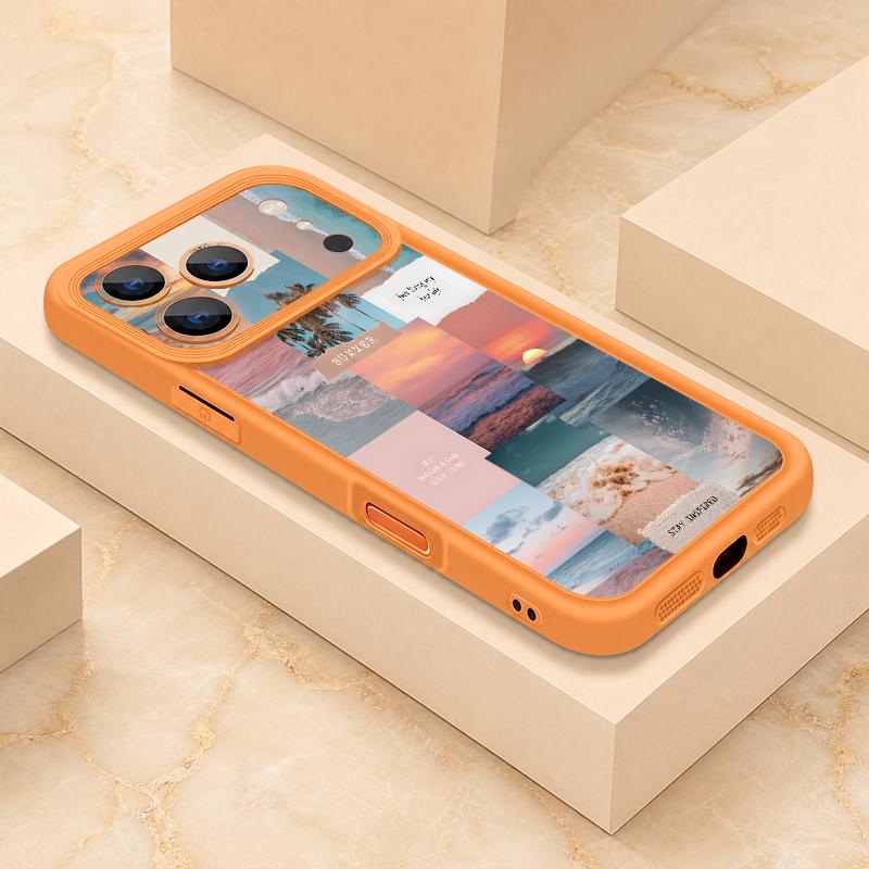 Summer Beach Scenery Collage Case For iPhone 18 Pro Max Shockproof Bumper Soft Silicone Cover For iPhone 17 16 15 14 13 Pro Max 17E