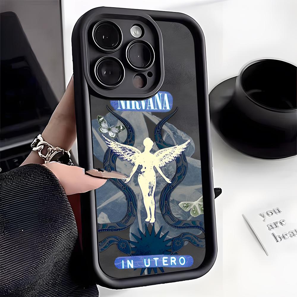 N-Nirvana Rock Band Phone Case For IPhone 17 Pro Max 15 Pro 16 14 Plus 12 13 Mini 11 Pro Shockproof Cover